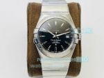 OE Factory Replica Omega Constellation Men 38MM Black Dial 316L Stainless Steel Case Watch